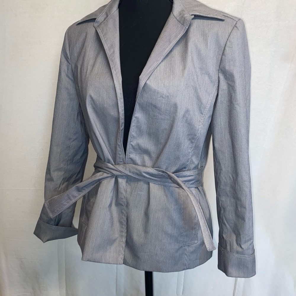 Jones New York Silver Belted Blazer & Dress Pants